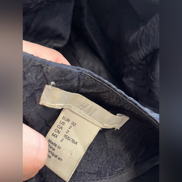 H&M Navy Textured Dress size 2 - Picture 5 of 6